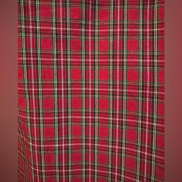 Tommy Hilfiger Mens Large Button Up Long Sleeve SlimFit Red Plaid - Picture 3 of 7